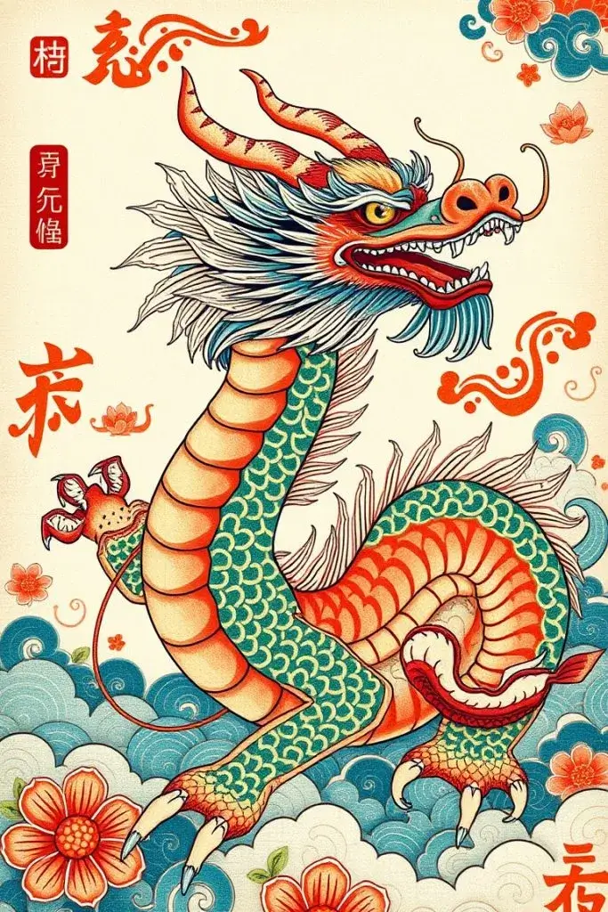 Traditional Chinese dragon paper cutting art