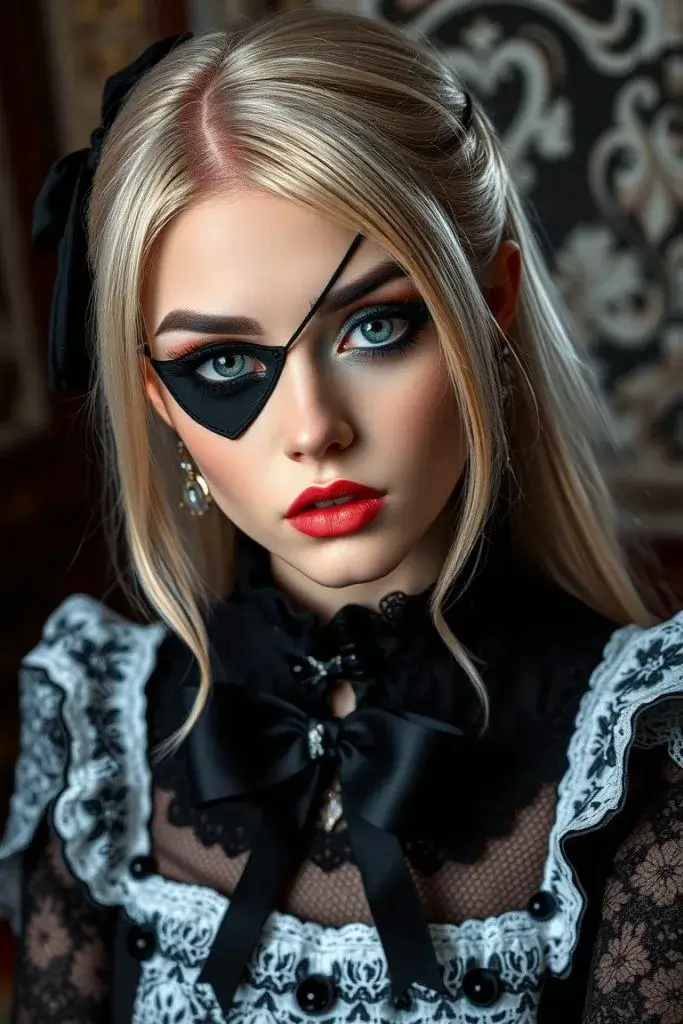 Woman in gothic clothing