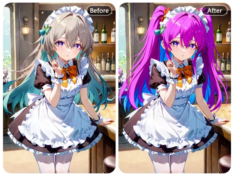 Change the OC's hairstyle or color