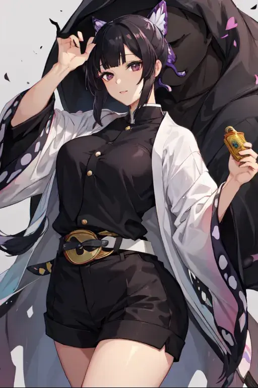 Short prompts yield rough anime image