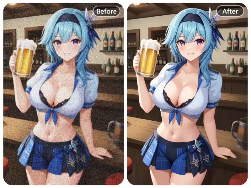 Repair damaged parts of the image