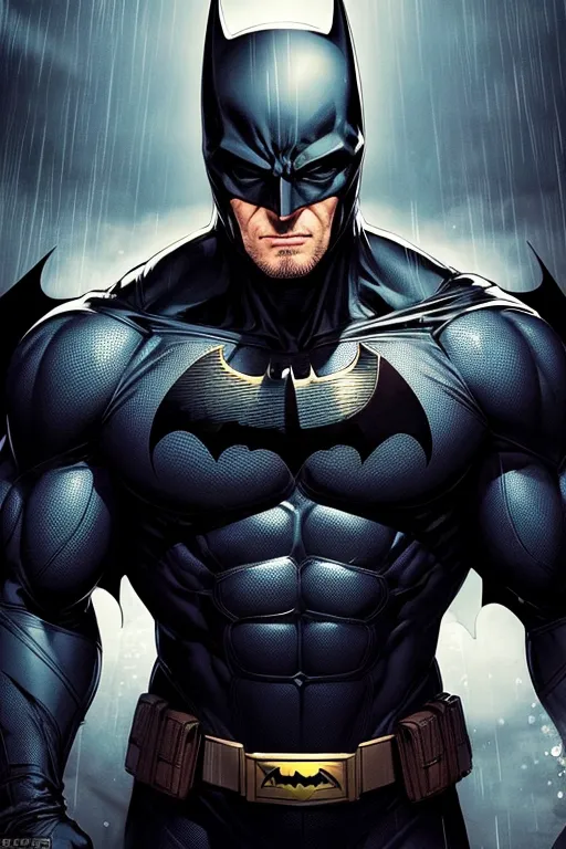Batman in the rain