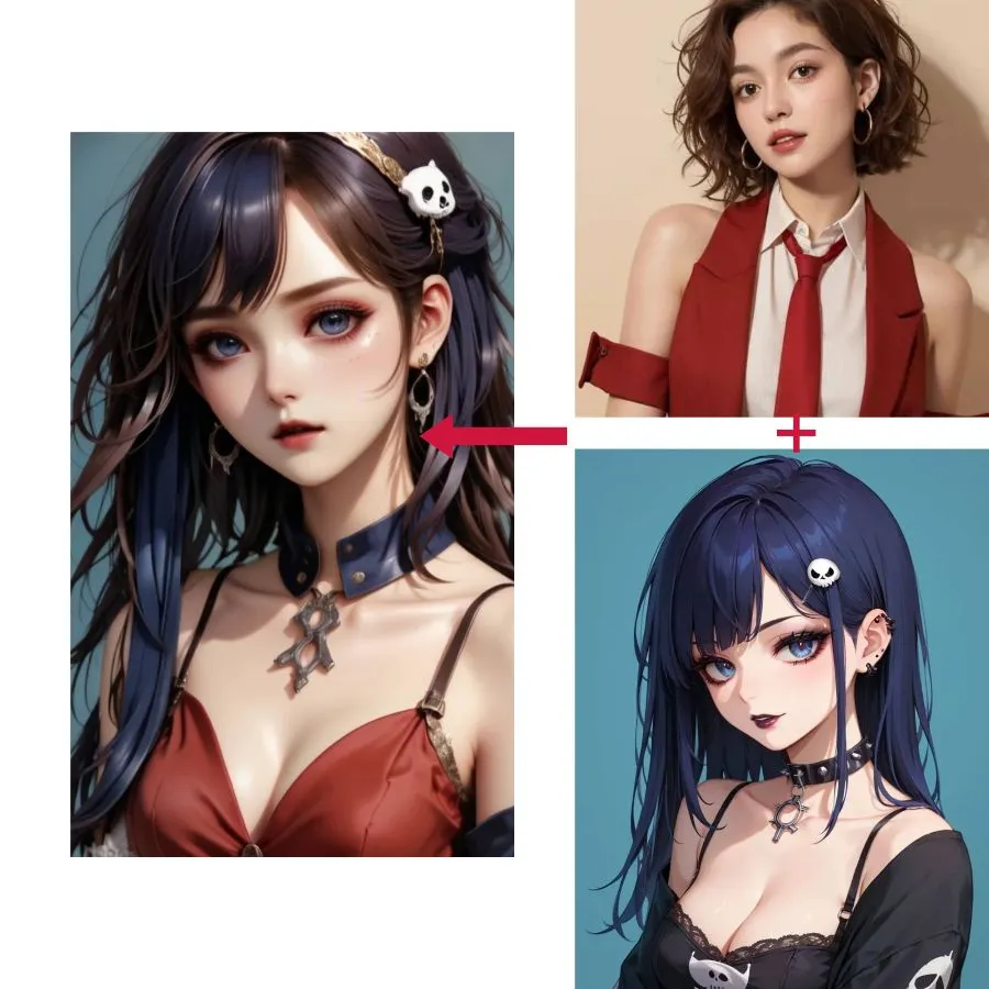 combine two portraits into a new one