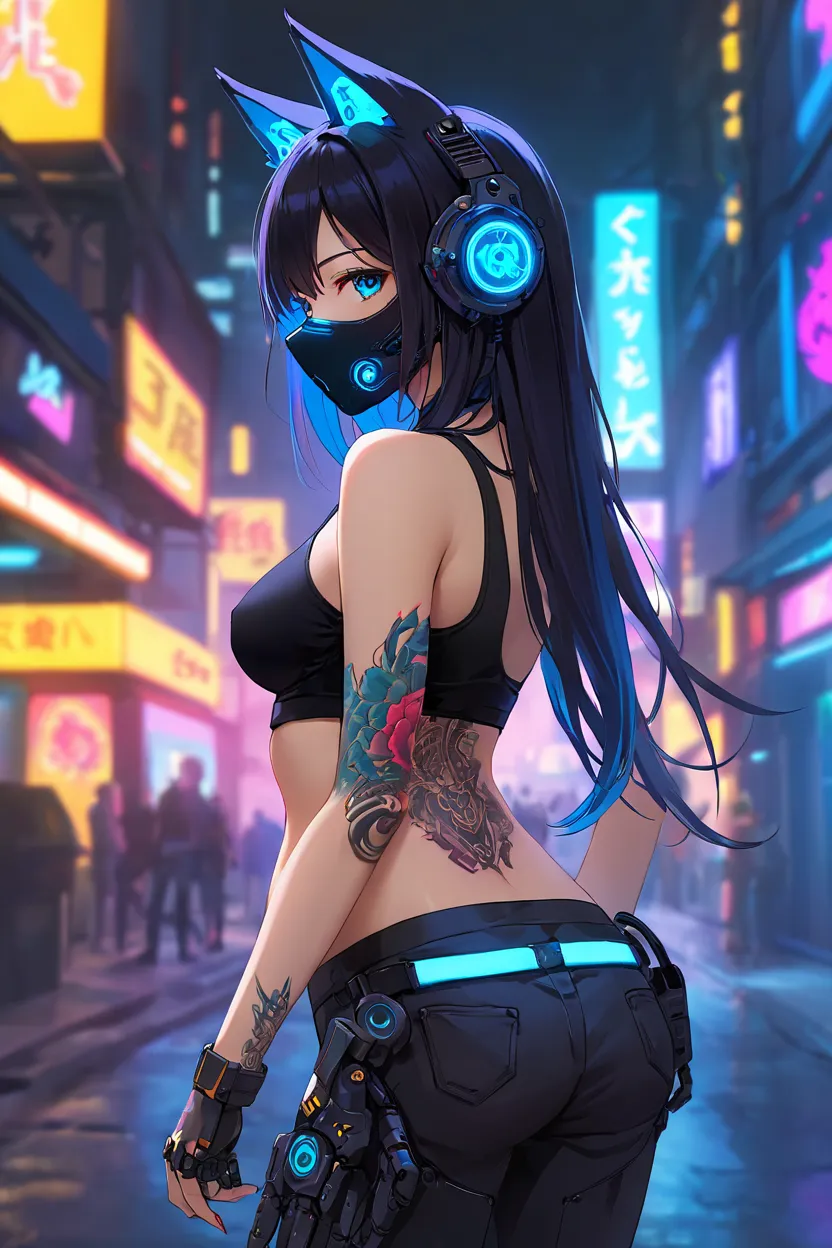 make cyberpunk AI art from text