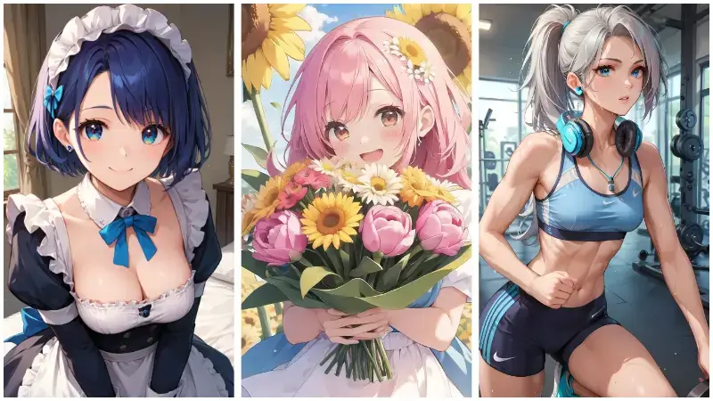 three different kinds of dopamine girl