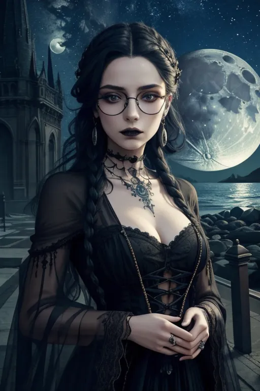 AI-generated goth girl from text