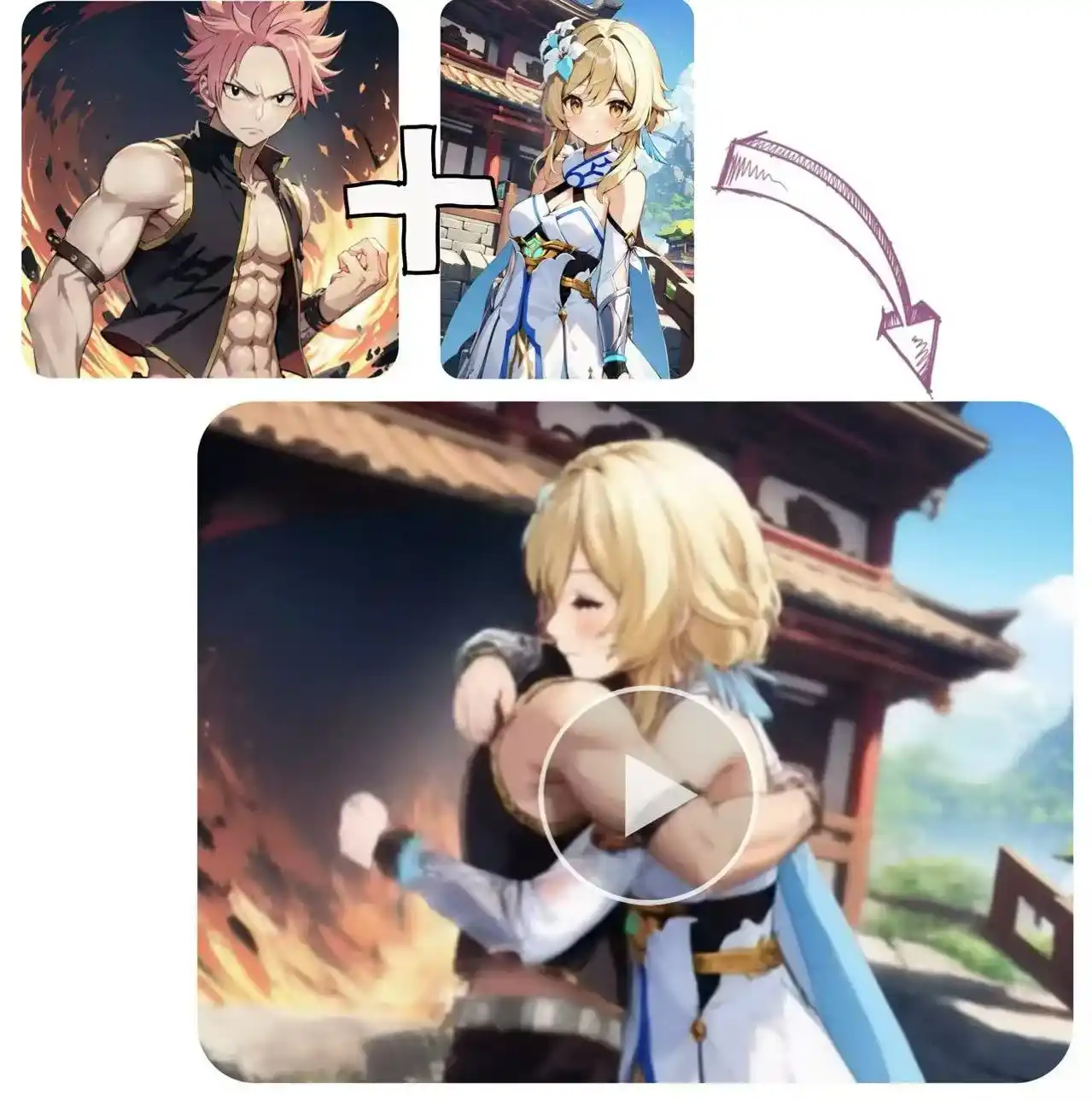 Videl is hugging Rem