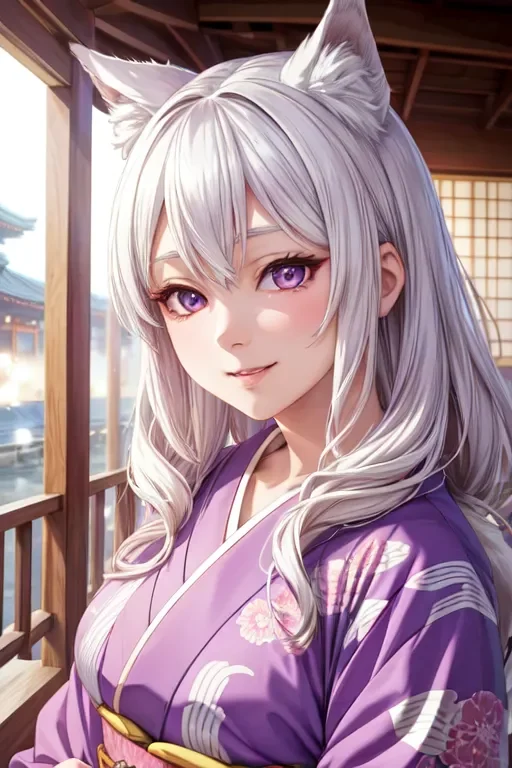 kimono wolf girl