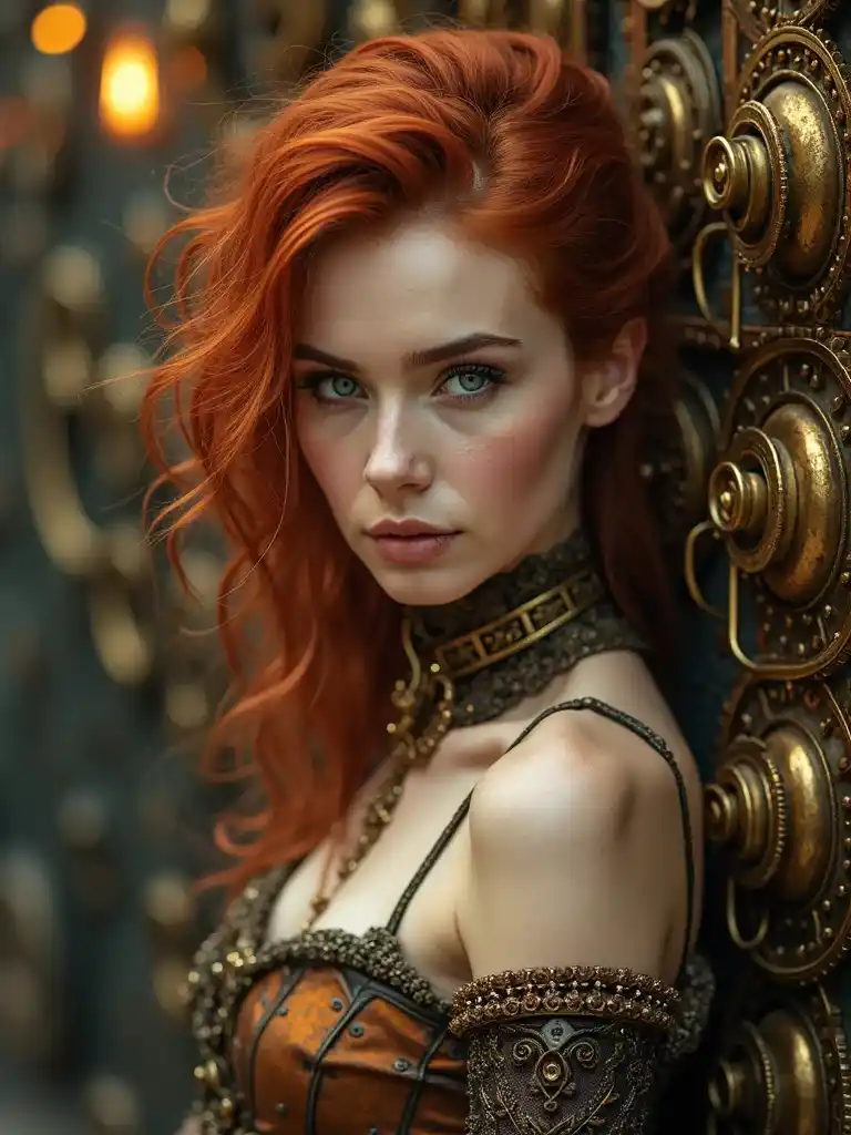 retro steampunk style girl
