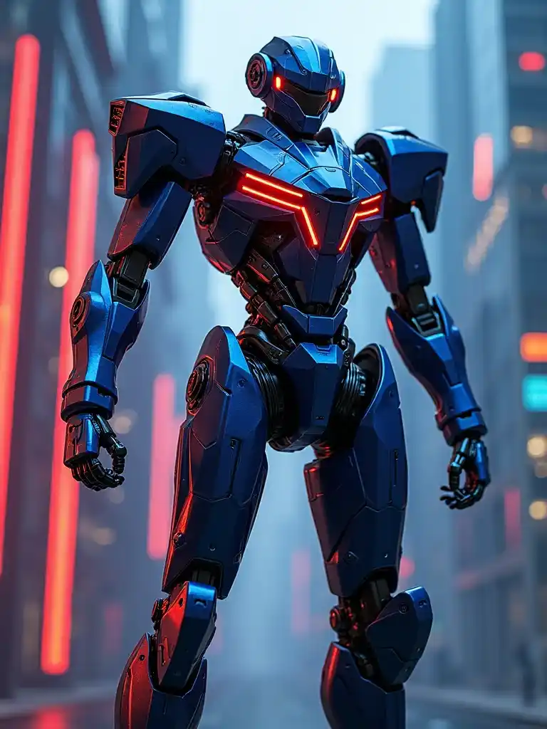 sci-fi steel robot