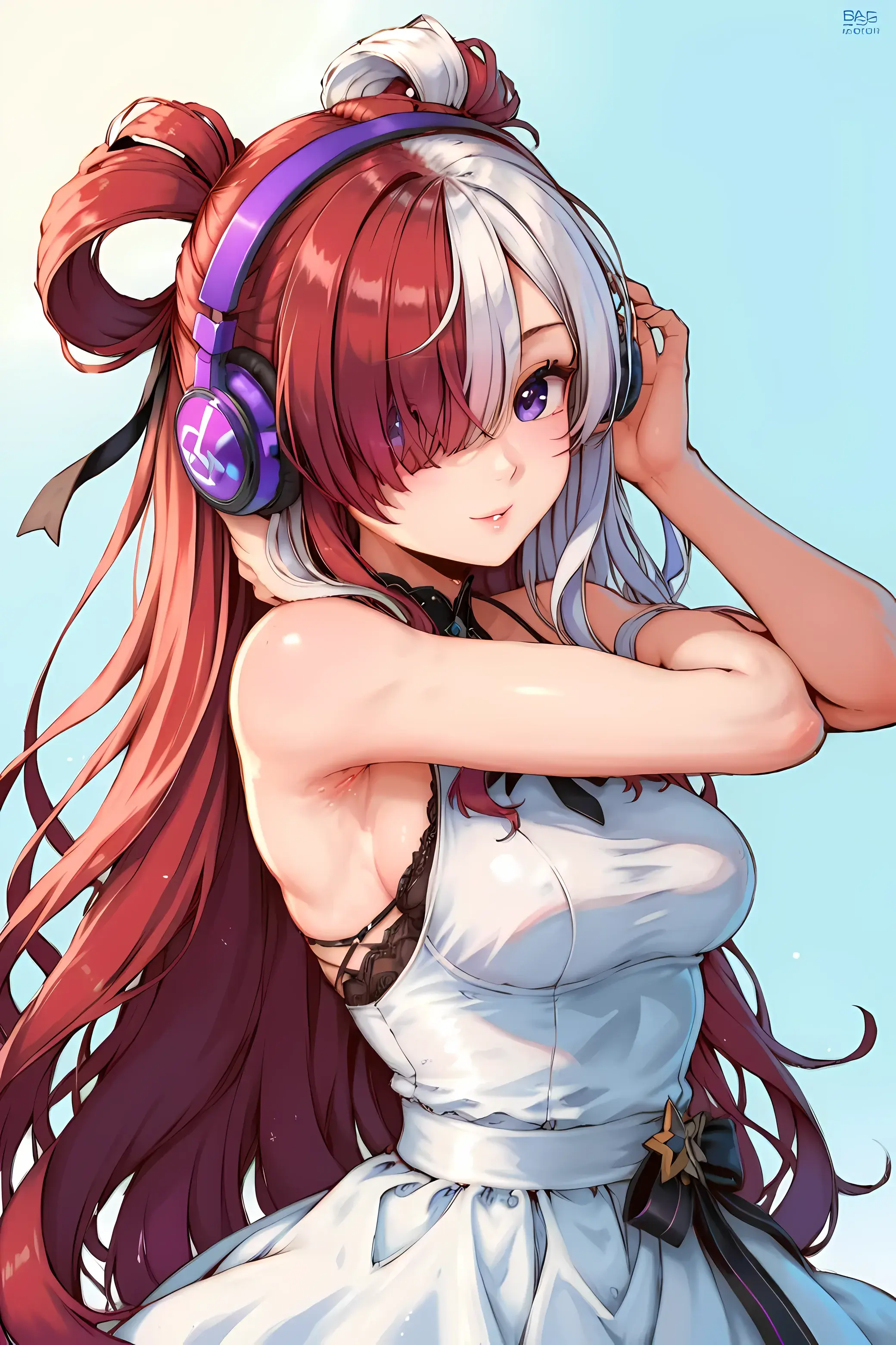 Uta anime split color hair